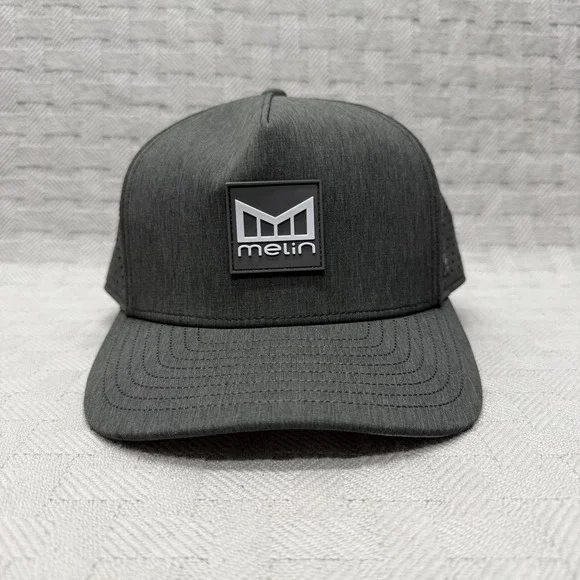 Melin Hat Cap Snap Back Mens One Size Gray Odyssey HYDROG Breathable Lightweight - Picture 1 of 9